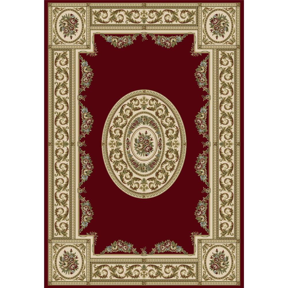 Dynamic Rugs 57226-1363 Ancient Garden 3 Ft. 11 In. X 5 Ft. 7 In. Rectangle Rug in Red/Ivory